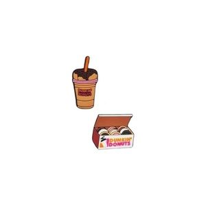 Dunkin Donuts Jibbits, Set of 2, Donuts, Coffee, Crocs